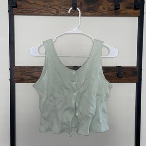 NWOT Button Up Cropped Tank